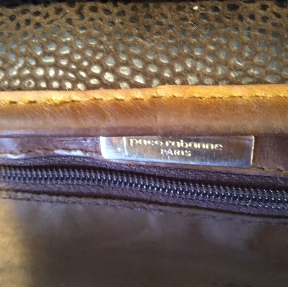 Vintage Paco Rabanne Brown pebbled suede crossbody - Picture 8 of 10